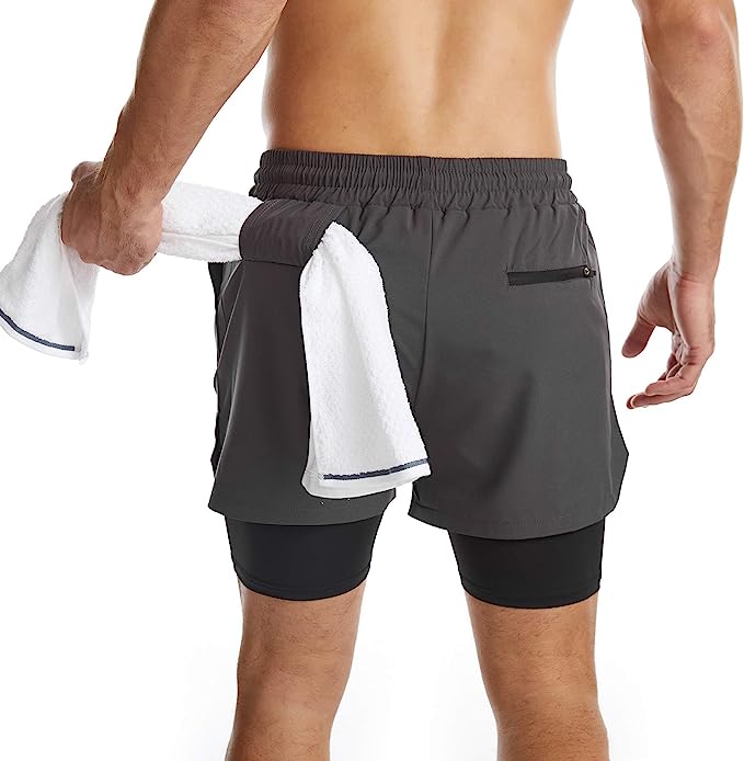 Sportswear Double-deck Running Shorts 2 In 1