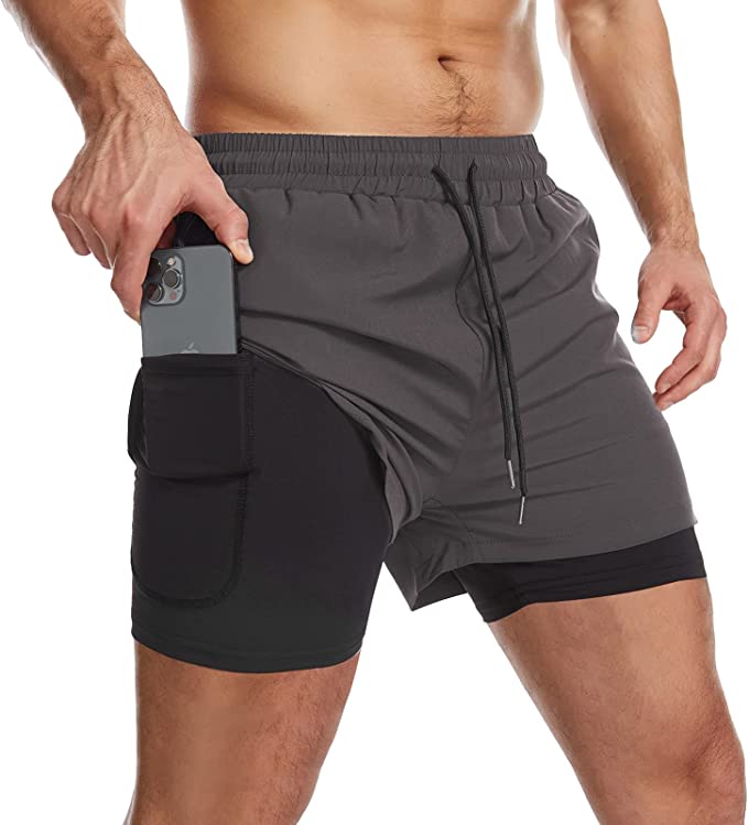 Sportswear Double-deck Running Shorts 2 In 1
