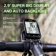 CYCPLUS M1 GPS Bike Computer 2.9 Inch LCD Display Waterproof Bicycle Tracker Speedometer and Odometer with Bike Computer Holder Z2